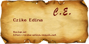 Czike Edina névjegykártya