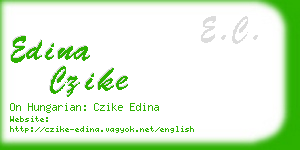 edina czike business card